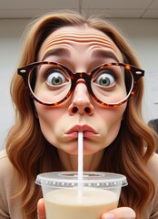 The Sip Distortion: A Physiognomic Study in Straw-Induced Absurdity