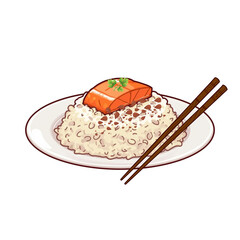 Salmon Donburi (Rice Bowl)
