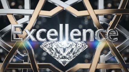 Excellence Diamond Star Background Video for Presentation.