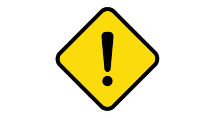 Be alert with this bright yellow exclamation point sign, use for safety warnings, notices, and important announcements, grab attention and convey urgency