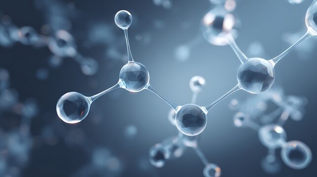 3d render of molecule - Powered by Adobe