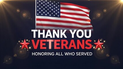 Thank you veterans patriotic american flag tribute honoring military service members nation 