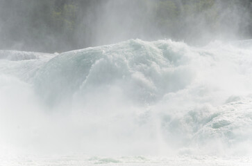 Powerful White Water Waterfall Dramatic Mist