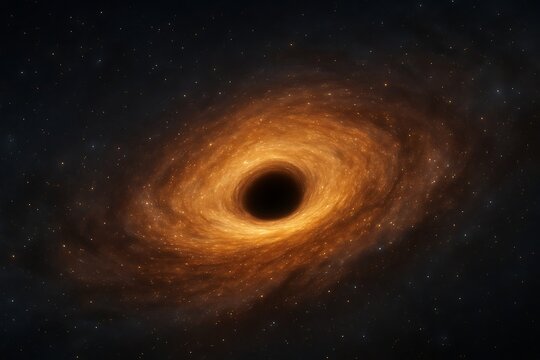 A supermassive black hole at the center of a galaxy. - Powered by Adobe