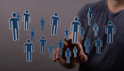 Connecting people and networking in an innovative and modern design. Great for teamwork or online community.