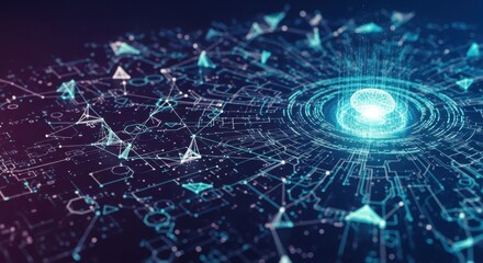 AI brain glows brightly surrounded by digital network connections and data streams representing artificial intelligence machine learning and the future of technology symbolizing innovation and advanc