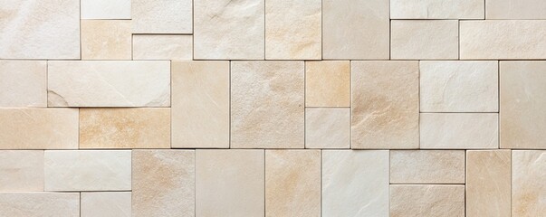 Beige Stone Wall Tiles, Texture , Background