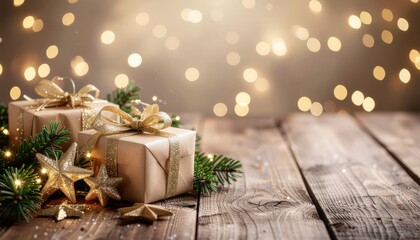 Festive gift presentation cozy living room photography warm atmosphere close-up celebrating the joy of giving during the holiday season