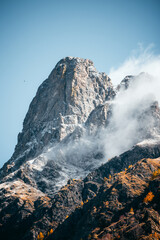 mountain landscape with snow
