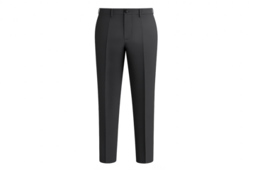 Elegant men's dress pants isolated on transparent background, formal attire