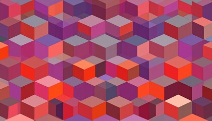 Colorful 3D Cube Grid with Gradient Shading and Optical Depth