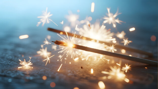 Sparklers, Celebration, Fireworks, Festive, Nighttime, Joy, Light, Party, Sparkle, Fun
