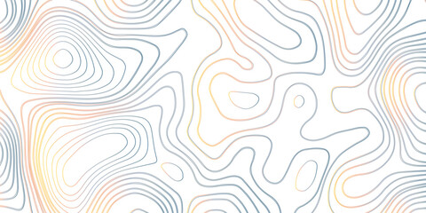 Abstract digital modern  gradient Colorful  topography pattern lines sea map area space geometric strip grid line topo map technology modern design white background.	