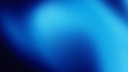 Dark abstract blue black gradient background with grainy texture and noise effect wide banner backdrop header design, copy space