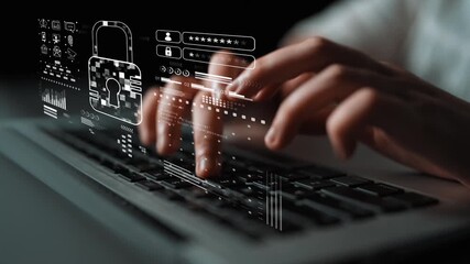 Cyber security system protecting digital infrastructure. Cyber security ensures data safety, prevents breaches, cyber security strengthens defense, and supports secure operations. Marrow - Powered by Adobe