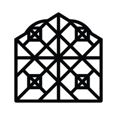 Islamic Lattice Window Pattern Icon