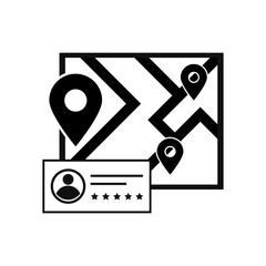 Local business location review icon art design vector