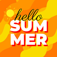 Summer abstract background banner design vector