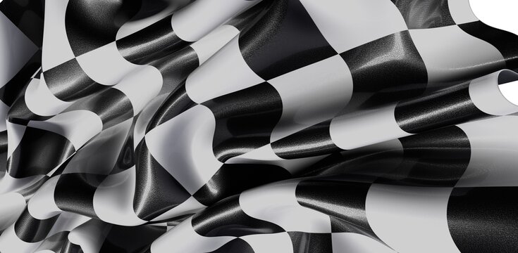 Abstract background with a black and white checkered racing flag. Perfect for sports, competition, and victory themes.
