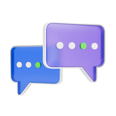 3d icon of speech bubble.
