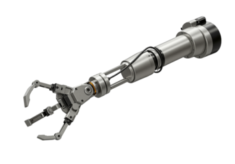 Robotic Claw Arm isolated on a transparent background