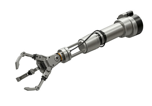 Robotic Claw Arm isolated on a transparent background