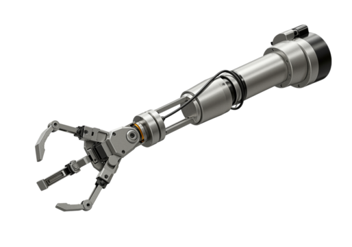 Robotic Claw Arm isolated on a transparent background