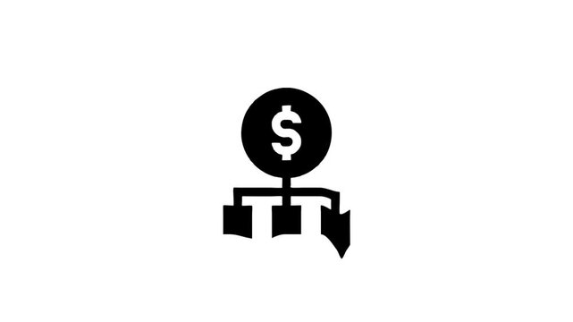 Concept of investment diversification and money distribution footage