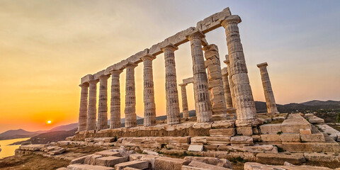 Temple of Poseidon at Sunset – Cape Sounion, Greece