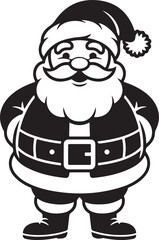 Christmas Santa claus logo silhouette vector illustration