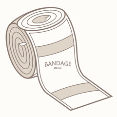Bandage roll isolated on, vector illustration, medical supply