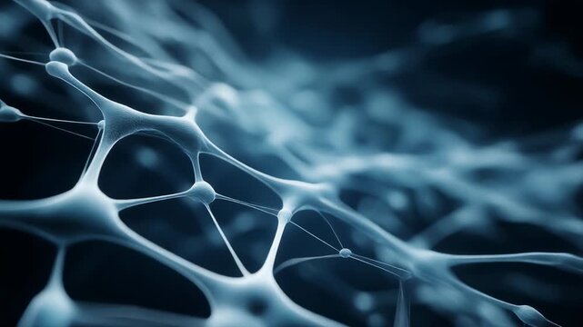 Abstract futuristic network structure with glowing lines and nodes for technology and science backgrounds