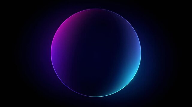 Vibrant abstract sphere with glowing neon colors against a dark background for design and creativity