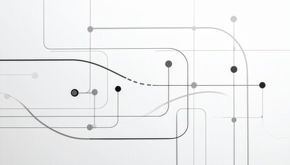 Minimalist Abstract Design with Intersecting Lines and Circles