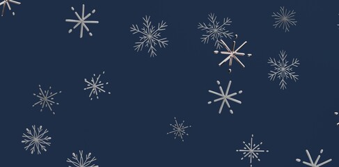 Abstract snowflake pattern on a dark blue background. Perfect for holiday backgrounds, winter designs, Christmas cards and m