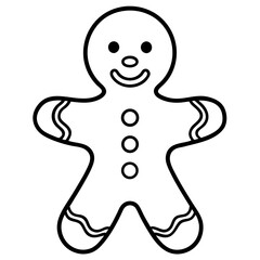 Gingerbread man with buttons, a festive treat