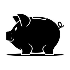 Piggy bank isolated on transparent background