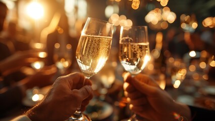 two glasses of champagne