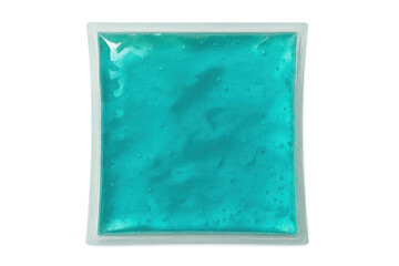 Gel cold pack on transparent background, a medical supply for immediate cooling, pain relief, and therapy