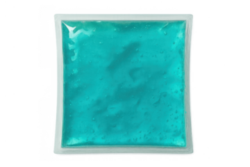 Gel cold pack on transparent background, a medical supply for immediate cooling, pain relief, and therapy