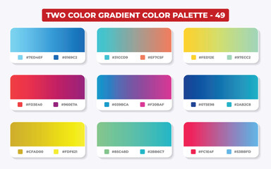Two color gradient color palette
