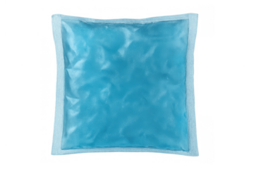 Blue gel pack providing cold therapy for injury and pain relief, medical coolant for first aid and muscle recovery