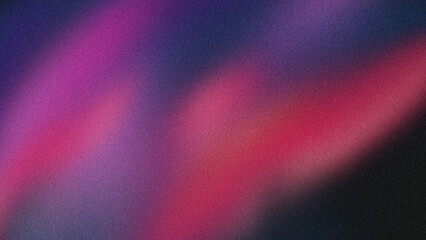 Vibrant abstract background, with deep blue purple pink color gradient background, grainy black noise texture wide backdrop design