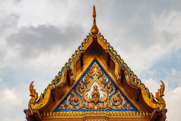 Grand Palace Gilded Pediment In Bangkok