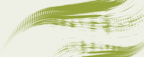 Green brush stroke texture, hand drawn abstract brushes background