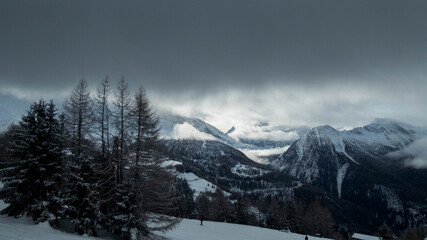 winter landscape from rosswald, switzerland