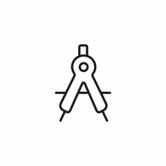 compass civil engineer icon sign vector