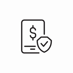 finances protection icon sign vector