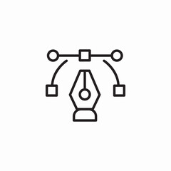 fountain pen application icon sign vector