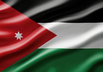 Waving flag of the hashemite kingdom of jordan